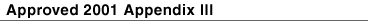 Approved 2001 Appendix III/M13 Handbook Index