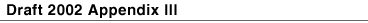 Draft 2002 Appendix III/M13 Handbook Index