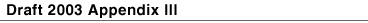 Draft 2003 Appendix III/M13 Handbook Index