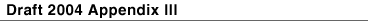 Draft 2004 Appendix III/M13 Handbook Index